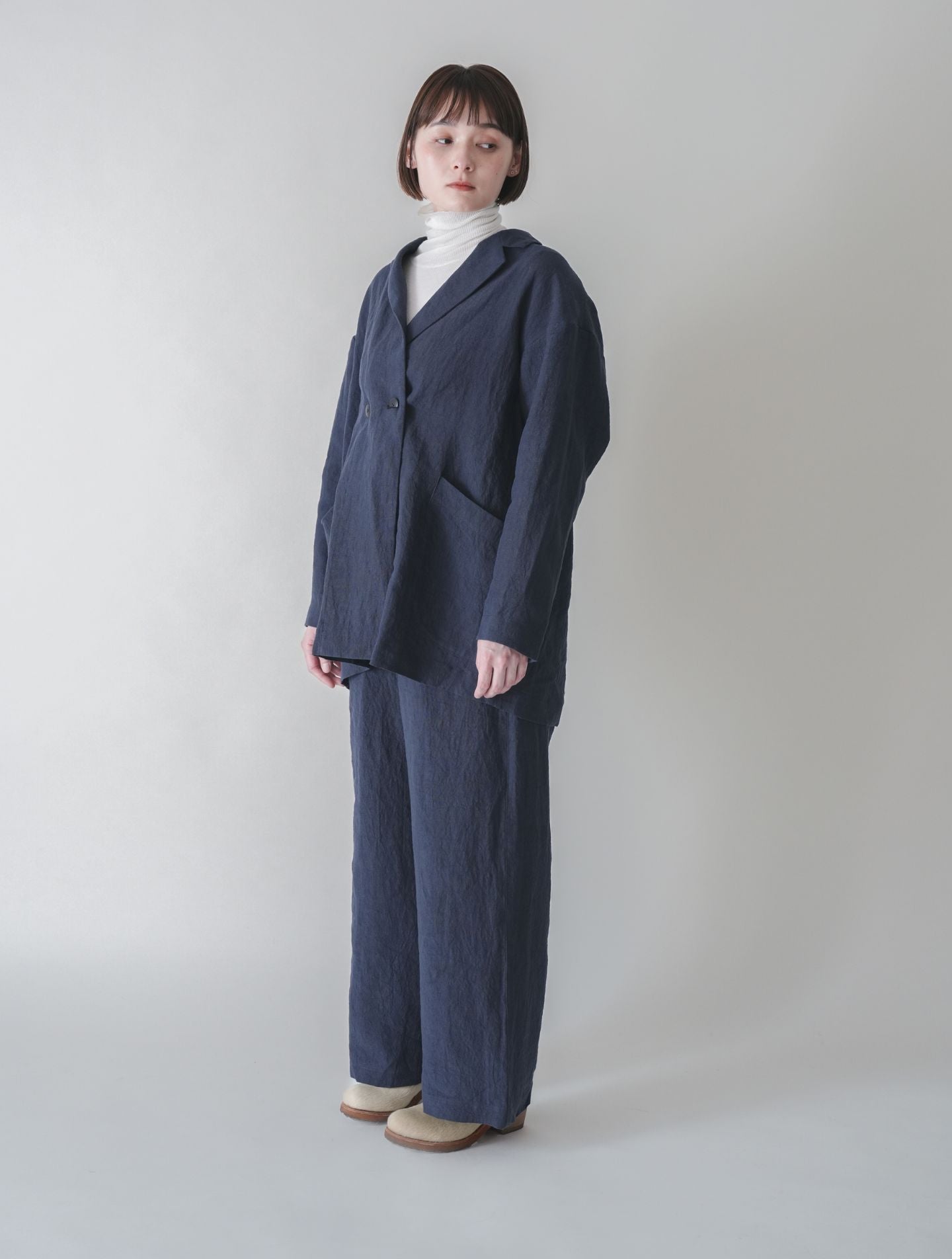 ヒューシック PT │ 天日干しリネン ワイドストレートパンツ – nuhji