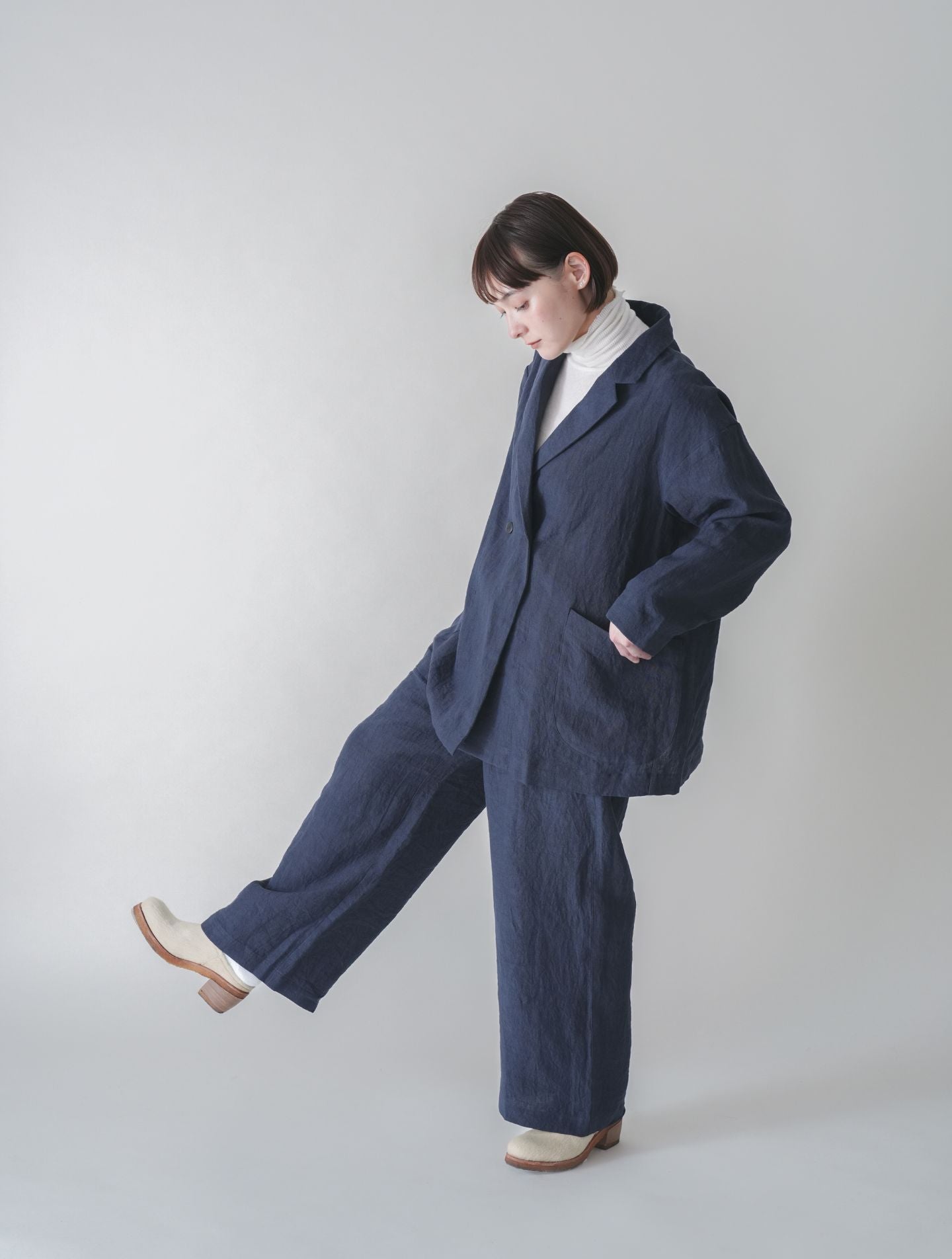 ヒューシック JK │ 天日干しリネン リラックスジャケット – nuhji